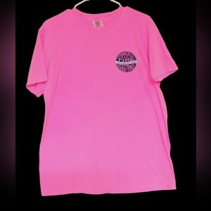 Men's Comfort Colors brand Dale Hollow Lake florescent pink shirt Large